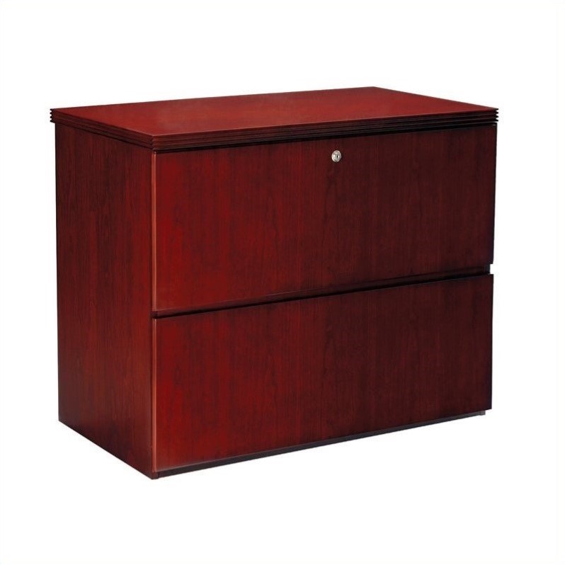 Mayline Luminary 2 Drawer Lateral Wood File Cherry Finish Filing