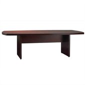 Mayline Luminary Curved End 10' Conference Table with Slab Base