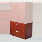 Mayline Mira 2 Drawer Lateral Wood File with Unfinished Top in Medium Cherry