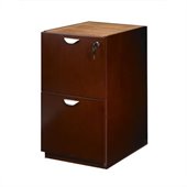 Mayline Mira 2 Drawer Vertical Wood File Pedestal for 36 Desk in Medium Cherry