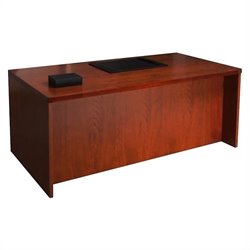 Mayline Mira 72 Straight Front Wood Credenza Desk in Medium Cherry