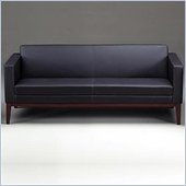 Mayline Prestige Series Black Leather Sofa