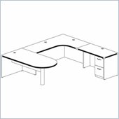 Mayline Aberdeen Freestanding Peninsula, Extended Corner, Return and Credenza File Pedestal