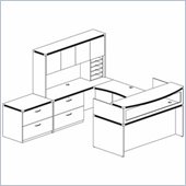Mayline Aberdeen Conference Desk, Credenza, Contour Bridge, Pedestals, Files, Hutch and Reception Desk Transaction Counter