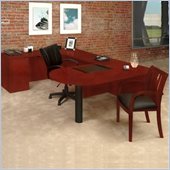 Mayline Luminary Wood 72 Peninsula U-Shaped Desk Set