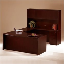 Mayline Corsica 66 Bow Front Computer Desk with Bridge, Credenza, Hutch, Mobile Filing... by Mayline