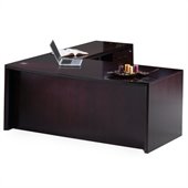 Mayline Corsica 72 Straight Front Executive Computer Desk, Right Return, Center Drawer and Filing Cabinets