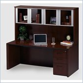 Mayline Corsica 66 Wood Executive Desk with Hutch