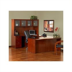 Mayline Mira Wood U-Shaped Desk Set