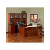 Mayline Mira Wood U-Shaped Desk Set