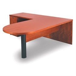 Mayline Mira Peninsula Table, Return and File-File Pedestal