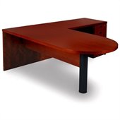 Mayline Mira Peninsula Table, Return and Box-Box-File Pedestal