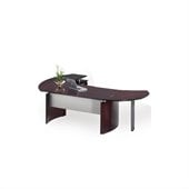 Mayline Napoli 63 Curved Wood L-Shaped Desk