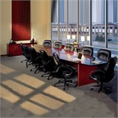Mayline Corsica Boat Shaped 30' Conference Table with Slab Base