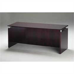 Mayline Napoli 63 Wood Credenza-Mahogany on Walnut Veneer