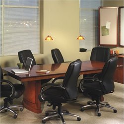 Mayline Sorrento Rectangular Conference Table with Curved Base