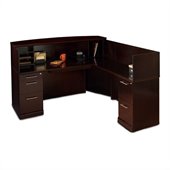 Mayline Sorrento Reception Desk with Veneer Counter and Right Return
