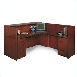 Mayline Corsica Complete Double Pedestal Reception Station with Right Return