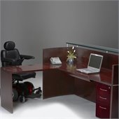 Mayline Napoli Single Pedestal Reception Station with Return
