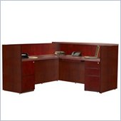 Mayline Luminary Double Box/Box/File Pedestal Reception Station with Return
