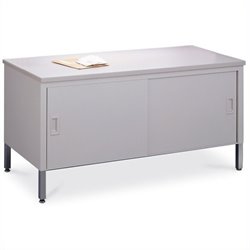 Mayline Mailflow Systems 72 W Storage Table with Doors and High Pressure Laminate