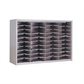 Mayline Mailflow 24 High Close Back Sorter in Pebble Gray Paint
