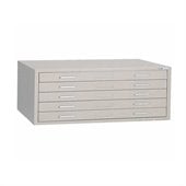 Mayline C-Files 5 Drawer Metal Flat Files with Dust Covers