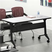 Mayline Flip-N-Go 24 x 72 Low Pressure Laminate T-Mold Table in Folkstone