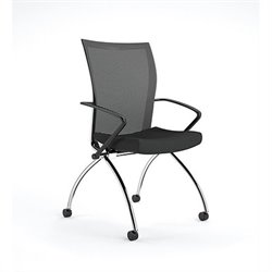 Mayline Valore High-Back Chair in Black (Set of 2)