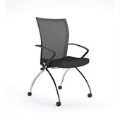 Mayline Reflection High-Back Chair in Black (Set of 2)