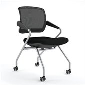 Mayline Valore Mid-Back Chair in Black (Set of 2)