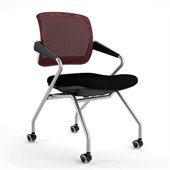 Mayline Valore Mid-Back Metal Chair with Arms (Set of 2)