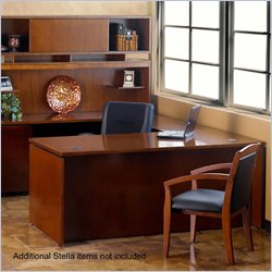 Mayline Stella Main 72 x 36 Wood Computer Desk in Toffee