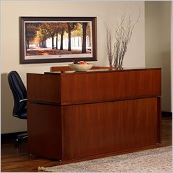 Mayline Stella Reception Center with 72 x 30 Desk and Reception Counter in Toffee