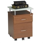 Mayline Glass-top Mobile Pedestal File
