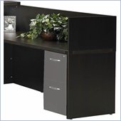 Mayline Aberdeen 48 Non-Handed Return with Reception Return Screen and leather Pivot Arm Chair