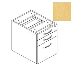 Mayline Aberdeen Suspended Credenza Pencil Box/File/Pedestal in Maple