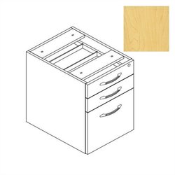 Mayline Aberdeen Suspended Desk Pencil Box/Box/File/Pedestal in Maple