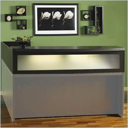 Mayline Aberdeen Reception Desk Transaction Counter in Maple