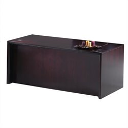 Mayline Corsica Straight Front Wood Desk in Mahogany Finish