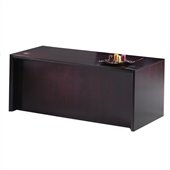 Mayline Corsica 72 Straight Front Wood Desk in Mahogany Finish