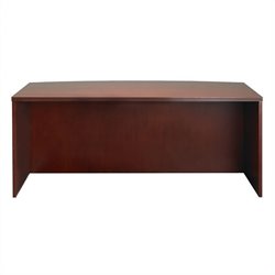 Mayline Luminary Straight Front Wood Credenza Desk in Cherry Finish-36 x 72 Straight Front Desk