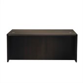 Mayline Aberdeen Straight Home Office Wood Computer Desk in Mocha