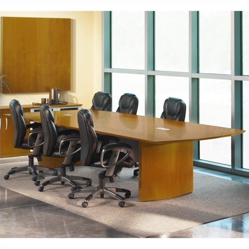 Mayline Napoli Curved End Conference Table in Golden Cherry20' Conference Table price