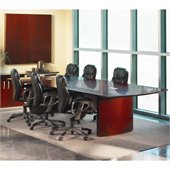 Mayline Napoli Curved End Conference Table in Sierra Cherry Finish