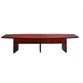 Mayline Corsica Boat Shaped Conference Table with Slab Base in Cherry