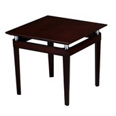 Mayline Napoli Square End Table in Mahogany