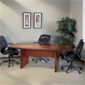 Mayline Corsica Boat Shaped 8' Conference Table with Slab Base