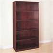 ADD TO YOUR SET: Mayline Corsica 5-Shelf Open Bookcase in Mahogany