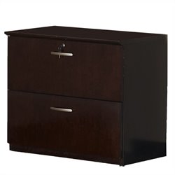 Mayline Napoli Collection 2 Drawer Lateral Wood File Storage Cabinet-Golden Cherry